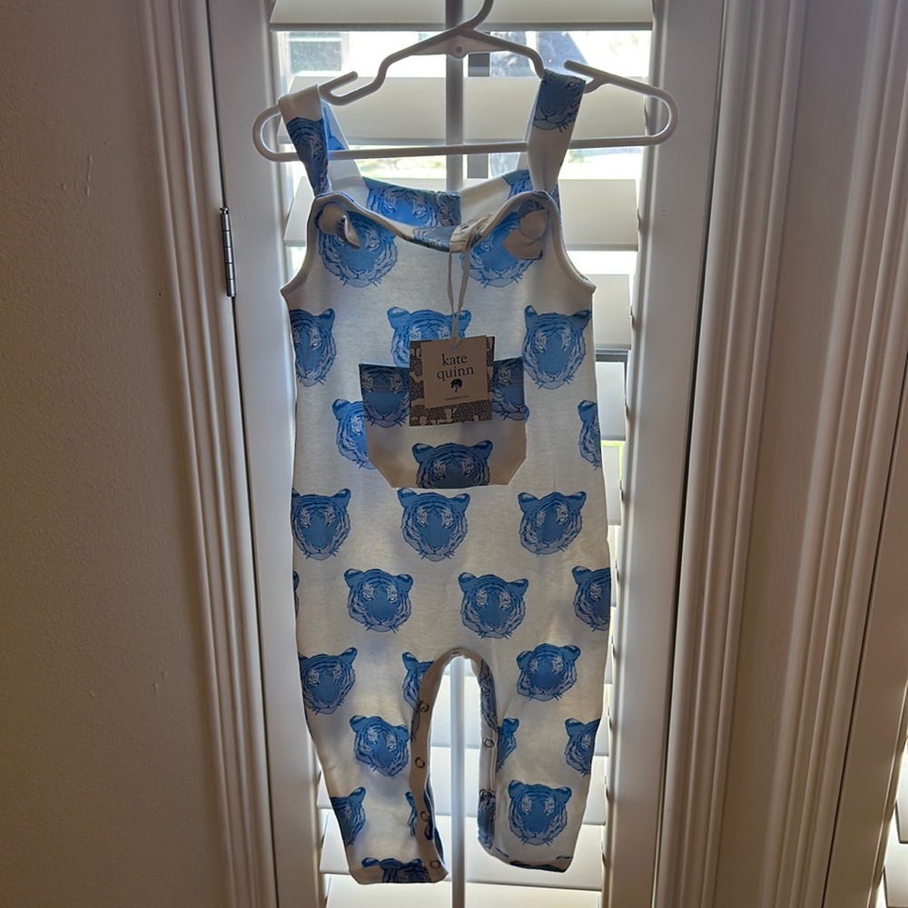 Blue tiger Kate Quinn overalls NWT 12-18 months